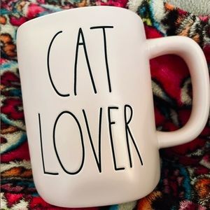 NWT PINK RAE DUNN CAT LOVER Coffee Mug